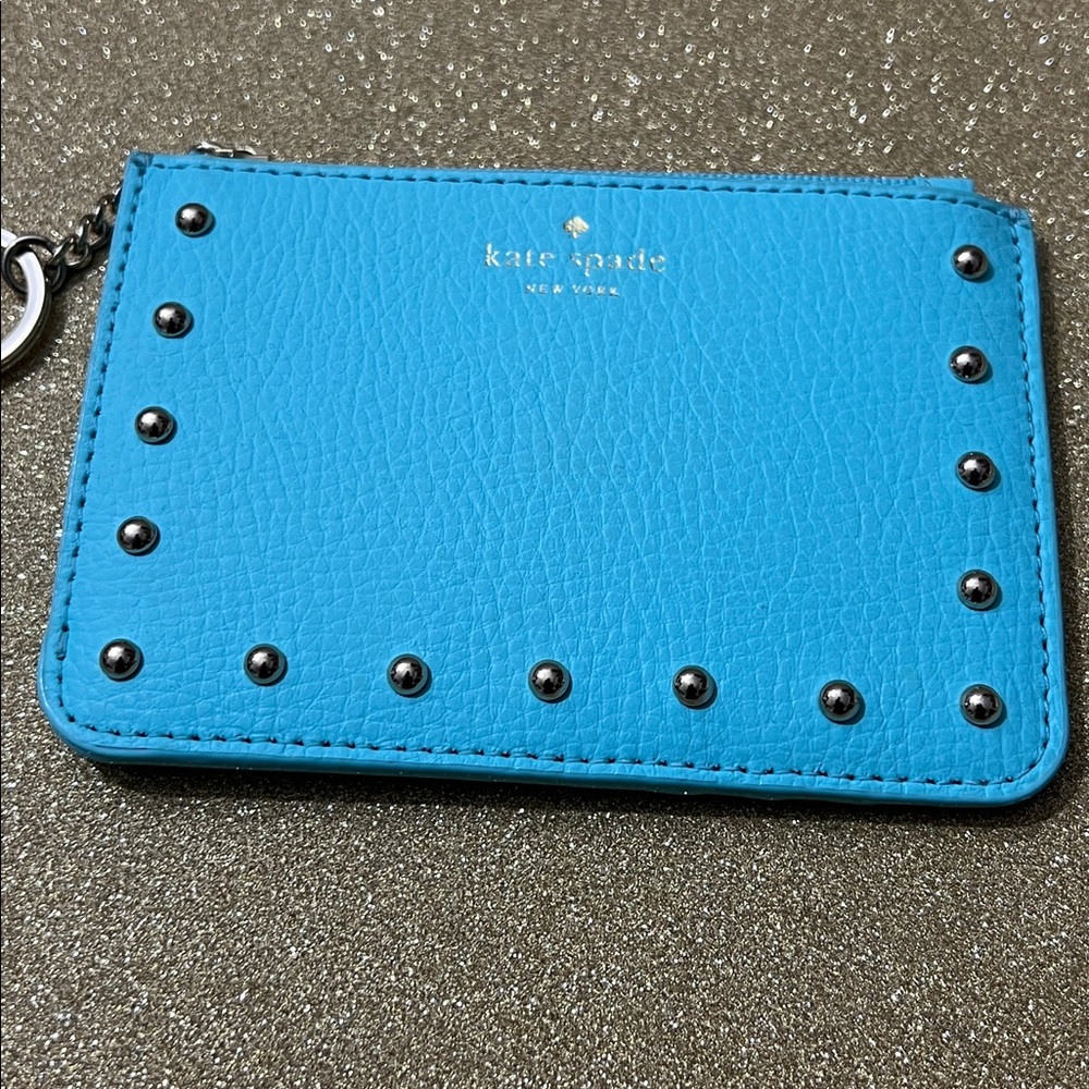 Gently Used Kate Spade Turquoise Studded Key Holder /Wallet - Picture 3 of 11